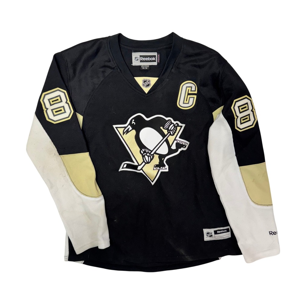 Reebok NHL Pittsburgh Penguins Sidney Crosby 87 Stitched Women's Jersey Black M